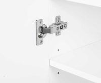 Sarantino 21 Pairs Shoe Cabinet Storage Organiser Shelf 2 Doors 80 x 30 x 90cm in White Furniture Kings Warehouse 