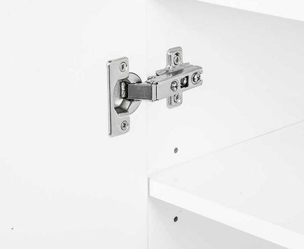 Sarantino 21 Pairs Shoe Cabinet Storage Organiser Shelf 2 Doors 80 x 30 x 90cm in White Furniture Kings Warehouse 