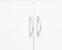 Sarantino 21 Pairs Shoe Cabinet Storage Organiser Shelf 2 Doors 80 x 30 x 90cm in White Furniture Kings Warehouse 