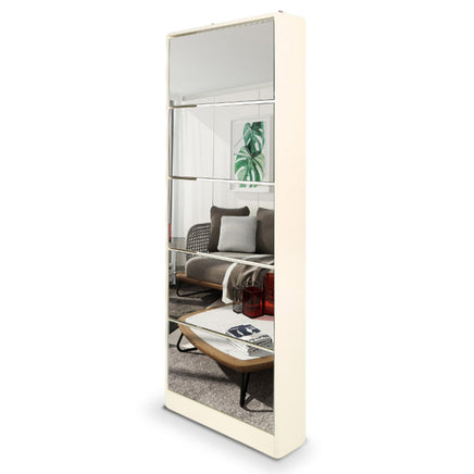 Sarantino 24 Pairs Shoe Cabinet Rack Storage Cupboard Organiser Shelf 5 Level Drawers Home & Garden Kings Warehouse 