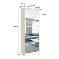 Sarantino 24 Pairs Shoe Cabinet Rack Storage Cupboard Organiser Shelf 5 Level Drawers Home & Garden Kings Warehouse 