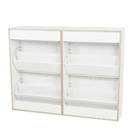 Sarantino 24 Pairs Shoe Cabinet Rack Storage Cupboard Organiser Shelf White Drawers Chest Kings Warehouse 