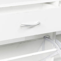 Sarantino 24 Pairs Shoe Cabinet Storage White Drawers Chest 1200 x 240 x 920 in White Furniture Kings Warehouse 