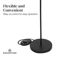 Sarantino 3-Light Black Metal Floor Lamp Kings Warehouse 