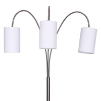 Sarantino 3-Light Metal Arc Floor Lamp - Nickel & Marble Finish Kings Warehouse 