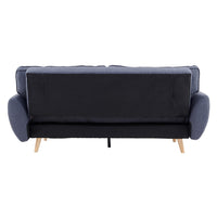 Sarantino 3 Seater Modular Linen Fabric Sofa Bed Couch Futon Suite - Dark Grey Kings Warehouse 