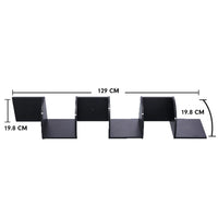 Sarantino 5 Tier Corner Wall Shelf Display Shelves Dvd Book Storage Rack Floating Mounted - Black Kings Warehouse 