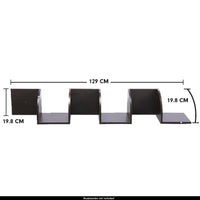 Sarantino 5 Tier Corner Wall Shelf Display Shelves Dvd Book Storage Rack Floating Mounted - Dark Brown Kings Warehouse 