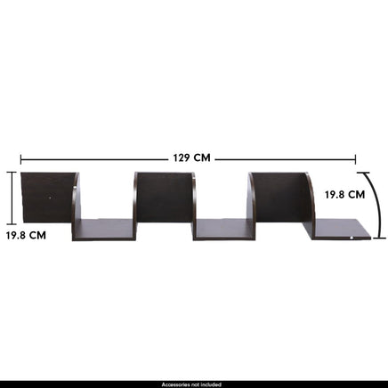 Sarantino 5 Tier Corner Wall Shelf Display Shelves Dvd Book Storage Rack Floating Mounted - Dark Brown Kings Warehouse 