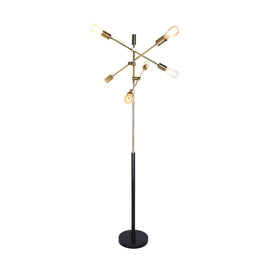 Sarantino 6-Light Metal Sputnik Floor Lamp Kings Warehouse 