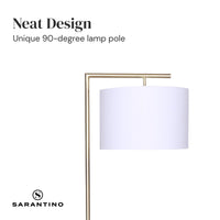 Sarantino 90-Degree Modern Arc Floor Lamp Kings Warehouse 