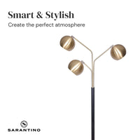 Sarantino Adjustable 3-Arm Arc Lamp Kings Warehouse 