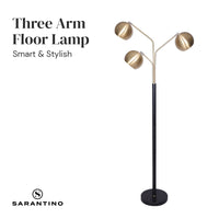 Sarantino Adjustable 3-Arm Arc Lamp Kings Warehouse 