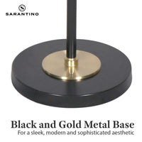 Sarantino Adjustable Two Light Lamp Black and Gold Finish Kings Warehouse 