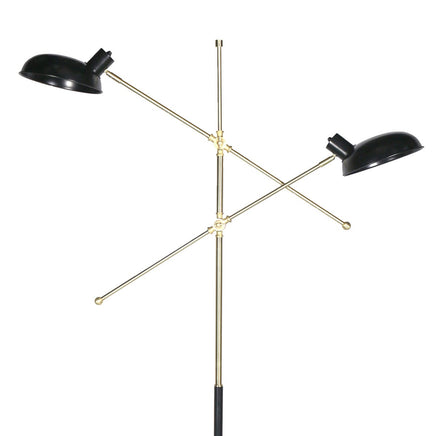 Sarantino Adjustable Two Light Lamp Black and Gold Finish Kings Warehouse 