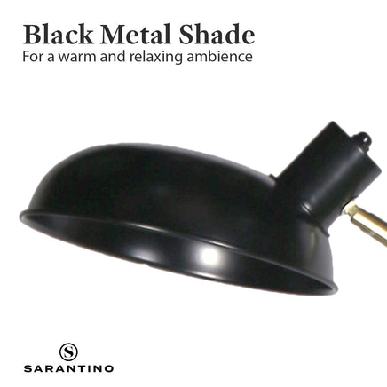 Sarantino Adjustable Two Light Lamp Black and Gold Finish Kings Warehouse 