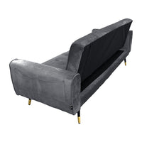 Sarantino Ava 3-seater Tufted Velvet Sofa Bed By Sarantino - Dark Grey Kings Warehouse 