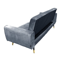 Sarantino Ava 3-seater Tufted Velvet Sofa Bed By Sarantino - Light Grey Kings Warehouse 