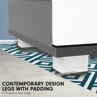 Sarantino Bedside Table Cabinet Storage Chest 2 Drawers Lamp Side Nightstand White Black Kings Warehouse 