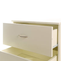 Sarantino Bedside Table Cabinet Storage Chest 2 Drawers Lamp Side Nightstand White Kings Warehouse 