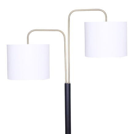Sarantino Black/Brass Finish Reading Light Electric Table Lamp Kings Warehouse 