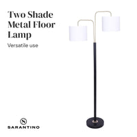 Sarantino Black/Brass Finish Reading Light Electric Table Lamp Kings Warehouse 