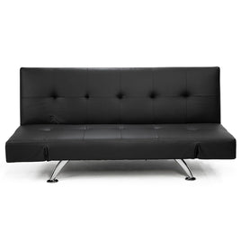 Sarantino Brooklyn Sofa Bed Faux Leather Lounge Couch Futon Furniture Adjustable Suite Bk Kings Warehouse 