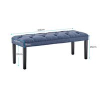 Sarantino Cate Button-tufted Upholstered Bench With Tapered Legs By Sarantino - Blue Linen Kings Warehouse 