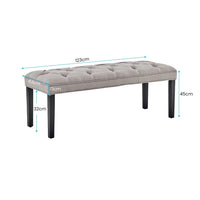 Sarantino Cate Button-tufted Upholstered Bench With Tapered Legs By Sarantino - Light Grey Kings Warehouse 