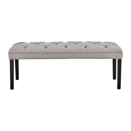 Sarantino Cate Button-tufted Upholstered Bench With Tapered Legs By Sarantino - Light Grey Kings Warehouse 