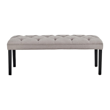 Sarantino Cate Button-tufted Upholstered Bench With Tapered Legs By Sarantino - Light Grey Kings Warehouse 