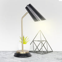 Sarantino Electric Reading Light Table Lamp Brass Finish - Black Kings Warehouse 