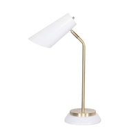 Sarantino Electric Reading Light Table Lamp Brass Finish - White