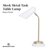 Sarantino Electric Reading Light Table Lamp Brass Finish - White Kings Warehouse 