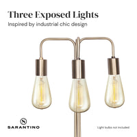 Sarantino Exposed Bulb Industrial Table Lamp Kings Warehouse 