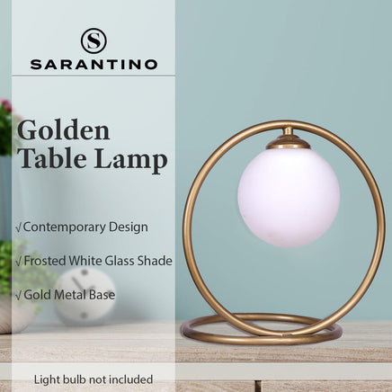 Sarantino Gold Metal Table Lamp Kings Warehouse 