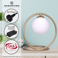 Sarantino Gold Metal Table Lamp Kings Warehouse 