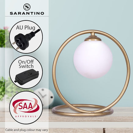 Sarantino Gold Metal Table Lamp Kings Warehouse 
