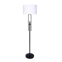 Sarantino Height-Adjustable Metal Floor Lamp Matte Black Kings Warehouse 