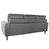 Sarantino Linen Corner Sofa Lounge Couch Modular Furniture L Chair Home Chaise Grey Kings Warehouse 