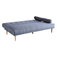 Sarantino Madison Sofa Bed Lounge Couch Futon Furniture Home Dark Grey Linen Suite Kings Warehouse 