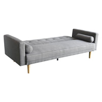 Sarantino Madison Sofa Bed Lounge Couch Futon Furniture Home Light Grey Linen Suite Kings Warehouse 