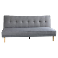 Sarantino Madison Sofa Bed Lounge Couch Futon Furniture Home Light Grey Linen Suite Kings Warehouse 