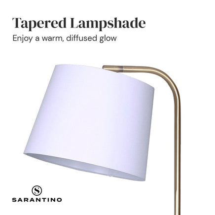 Sarantino Marble & Metal End Table Top Floor Lamp Kings Warehouse 
