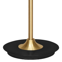 Sarantino Metal Floor Lamp Brushed Brass Finish with White Shade Kings Warehouse 