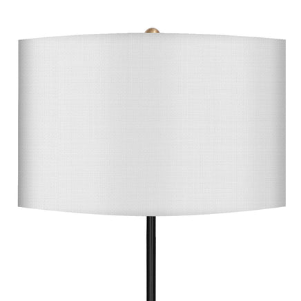 Sarantino Metal Floor Lamp Brushed Brass Finish with White Shade Kings Warehouse 