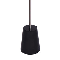 Sarantino Metal Floor Lamp Nickel Finish with Black Marble Base Kings Warehouse 