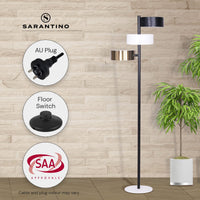 Sarantino Metal Floor Lamp with 3 Swirl Shades Kings Warehouse 