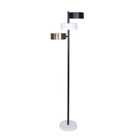 Sarantino Metal Floor Lamp with 3 Swirl Shades Kings Warehouse 