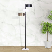 Sarantino Metal Floor Lamp with 3 Swirl Shades Kings Warehouse 